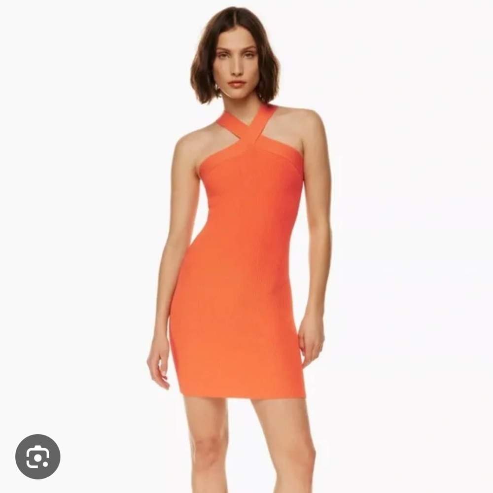 Aritzia :: Babaton Sculpt Knit Criss Cross Mini Dress